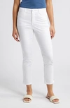 Wit & Wisdom 'ab'solution High Waist Ankle Slim Straight Leg Pants In Optic White