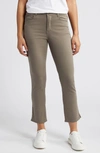 Wit & Wisdom 'ab'solution High Waist Ankle Slim Straight Leg Pants In Brindle Olive
