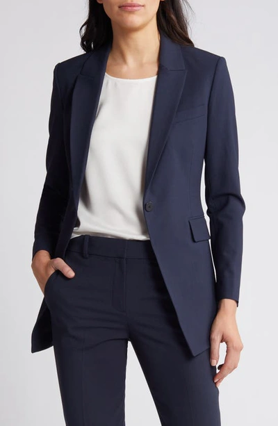 Theory Etiennette B Good Wool Suit Jacket In Nocturne Navy