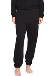 Skims Revised Classic Cotton Blend Fleece Sweatpants In Onyx