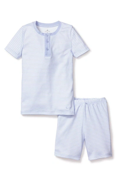Petite Plume Boys' Pima Cotton Striped Short Set - Little Kid, Big Kid In Blue Stripe