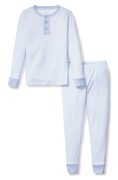 Petite Plume Kids' Fitted Pima Cotton Pajamas In Blue