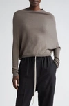 Rick Owens Crater Cashmere Sweater In Dust