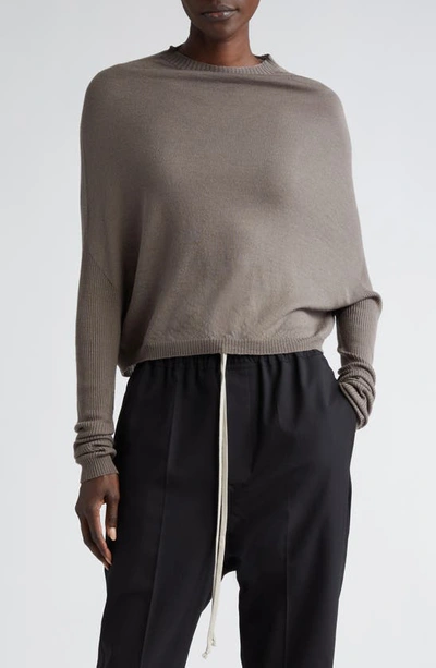 Rick Owens Crater Cashmere Jumper In Dust