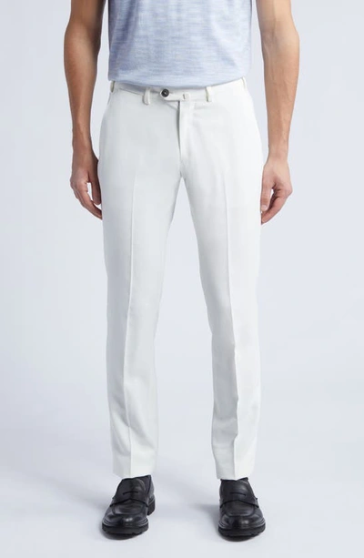 Emporio Armani G-line Flat Front Pants In White