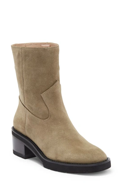 Stuart Weitzman Boulevard Moto Bootie In Khaki