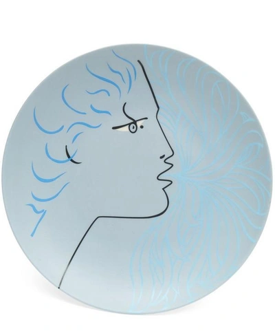 Raynaud Jean Cocteau Protée Coupe Plate In Blue