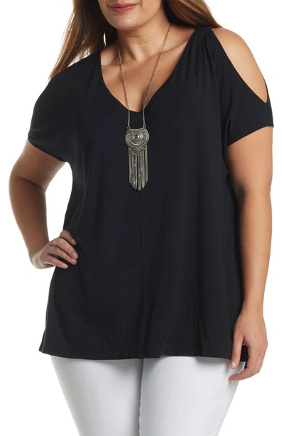 Tart Rocky Cold Shoulder Top In Black