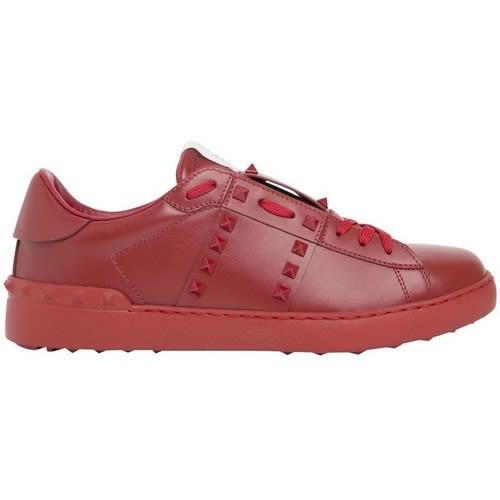 Valentino Garavani Rockstud Untitled Sneakers In Red | ModeSens