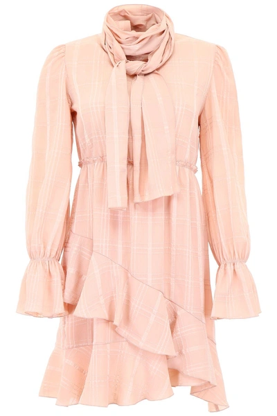 See By Chloé Ruffled Crepe Dress In Pinkrosa