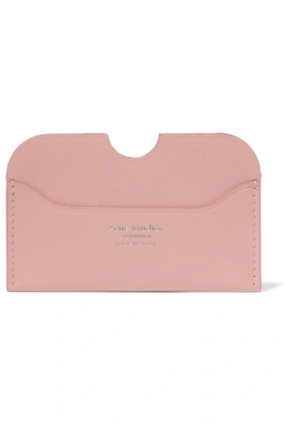 Acne Studios Elmas S Leather Cardholder In Pastel Pink