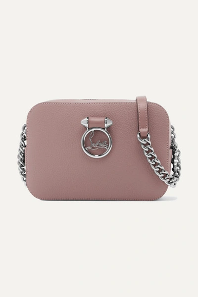 Christian Louboutin Rubylou Textured-leather Shoulder Bag In Blush