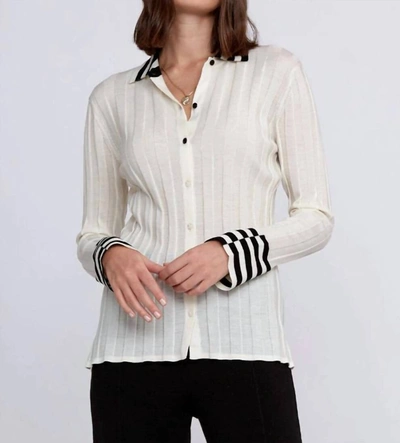 Knitss Kor In Ivory With Black In Multi