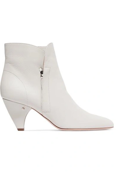 Laurence Dacade Stella White Leather Ankle Boots