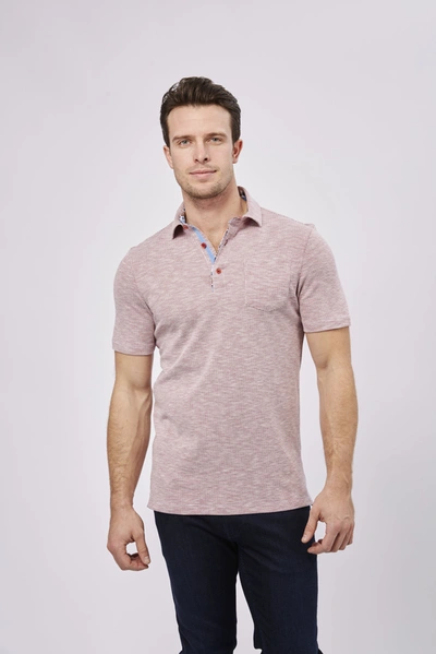 Max Colton Mc Red And White Knit Polo In Multi
