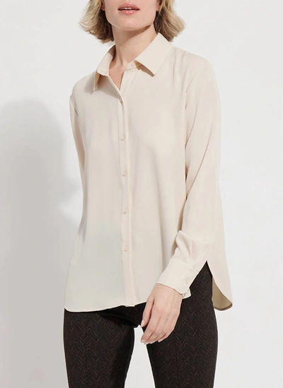 Lyssé Parker Button Down Shirt In Light Almond In Multi