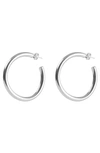 Argento Vivo Sterling Silver Tube Hoop Earrings In Silver