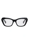 Celine 52mm Cat Eye Reading Glasses In Black