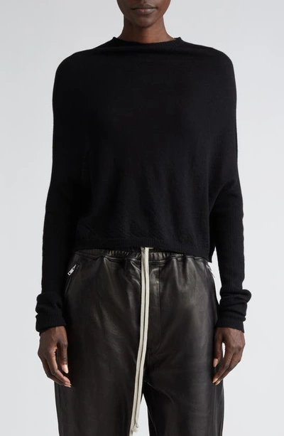 Rick Owens Crater Cashmere Sweater In Black