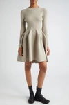 Cfcl Pottery Long Sleeve Minidress In Beige