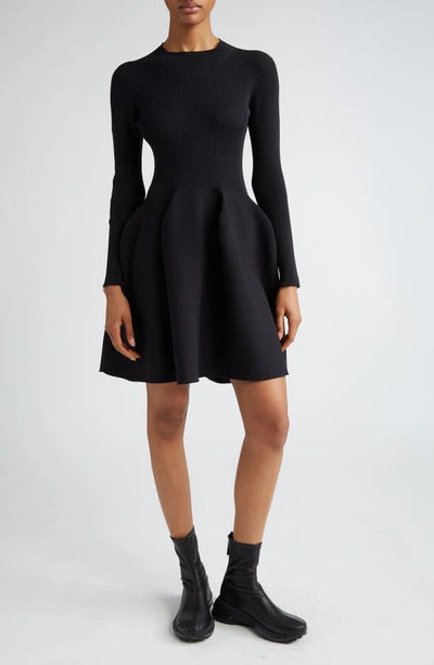 Cfcl Pottery Long Sleeve Minidress In Black
