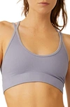 Fp Movement Free Throw Strappy Sports Bra In Steel Blue
