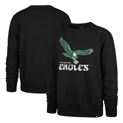 47 ' Black Philadelphia Eagles Imprint Headline Pullover Sweatshirt