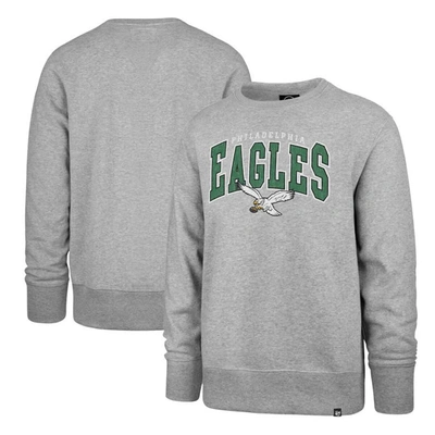 47 ' Gray Philadelphia Eagles Varsity Block Headline Pullover Sweatshirt