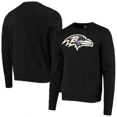 47 ' Black Baltimore Ravens Team Imprint Headline Pullover Sweatshirt
