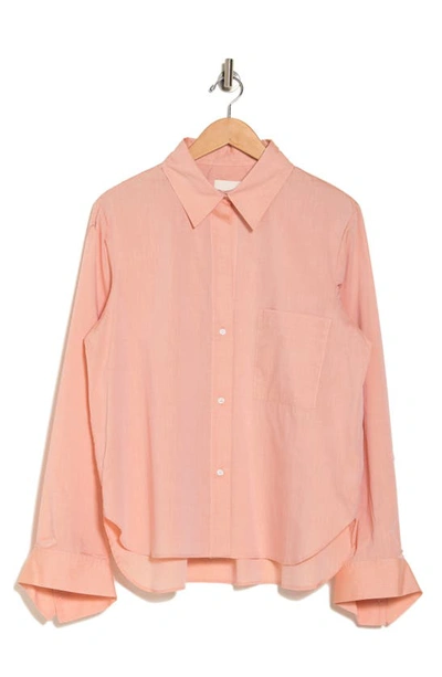 Twp New Morning After Poplin Button-up Shirt In Tangerine