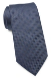 Hugo Boss Neat Recycled Polyester Tie In Dark Blue