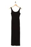 Velvet Torch Scoop Neck Maxi Dress In Black
