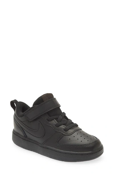 Nike Kids' Court Borough Low Recraft Sneaker In Black/ Black