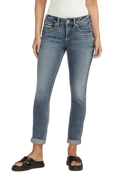 Silver Jeans Co. Slim Fit Girlfriend Jeans In Indigo