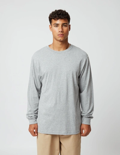 Bhode Long Sleeve T-shirt (organic/canada Origin, 9oz) In Grey