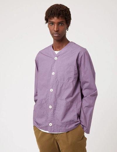 Bhode Railroad Shirt (italian Poplin) In Purple