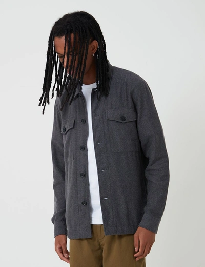 Bhode Flannel Over Shirt (cotton) In Grey