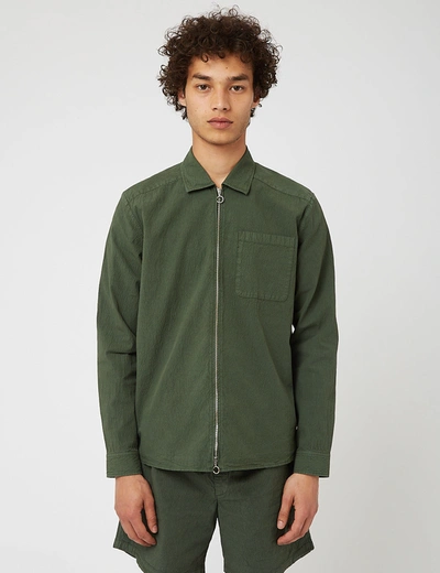 Bhode Zip Shirt (seersucker) In Green