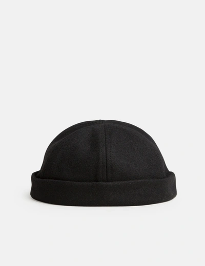 Bhode Dock Worker Hat (wool) In Black