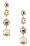 Olivia Welles Lyra Drop Earrings In Gold / Clear