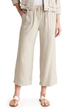 Splendid Sorrento Crop Wide Leg Pants In Almond