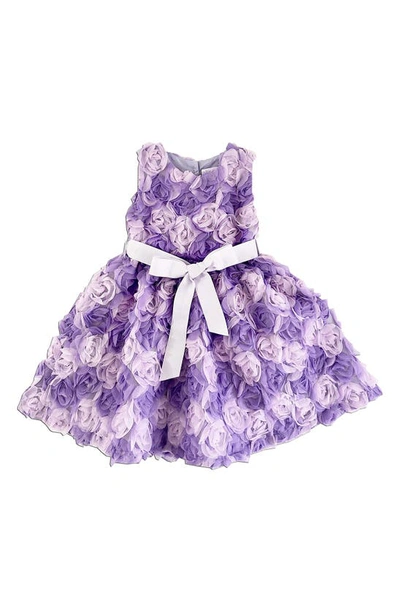 Joe-ella Kids' Chiffon Rosette Dress In Lilac