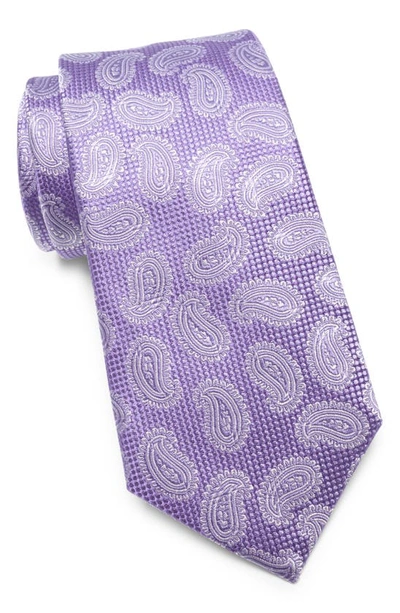 Duchamp Paisley Silk Tie In Lavender