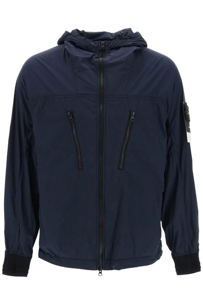 Stone Island Skin Touch Nylon-tc Packable Jacket In Blue