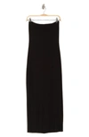 Velvet Torch Tube Maxi Dress In Black