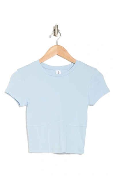 Abound Corset Seamed Baby T-shirt In Blue Cashmere