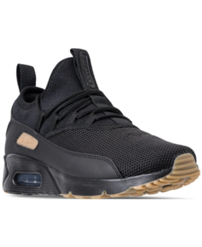 Nike Men's Air Max 90 Ez Casual Sneakers From Finish Line In Black/black Gum/  Light Br | ModeSens