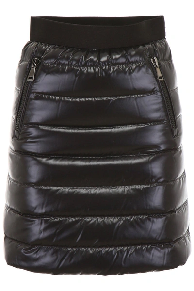 Moncler Puffer Mini Skirt In Black