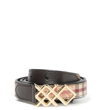 Burberry House Check Embellished Buckle Belt In Multi