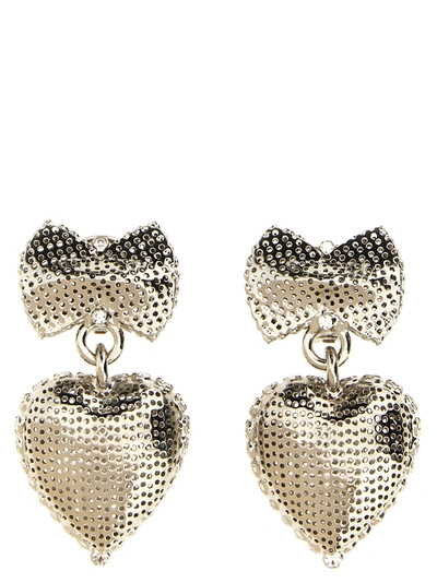 Alessandra Rich Metal Heart Jewelry In Metallic